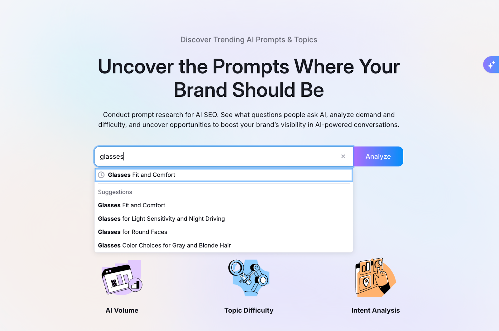 start page for prompt research