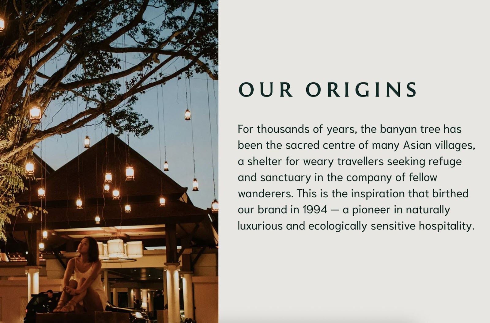 Barnyard Tree's "Our Origins" section
