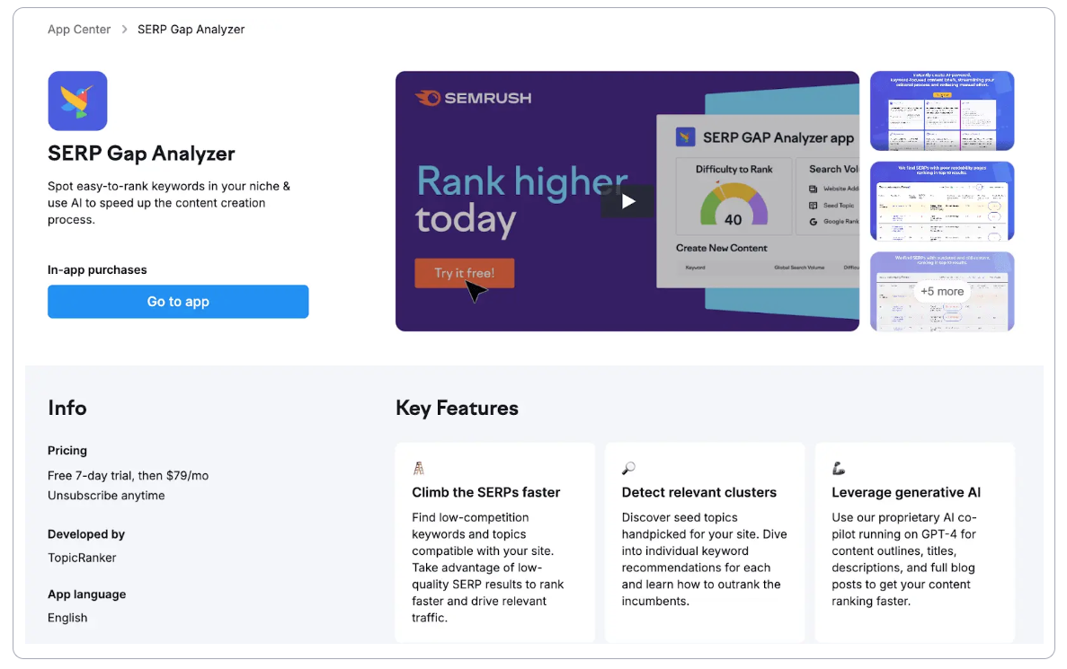 The SERP Gap Analyzer, an AI tool for SEO