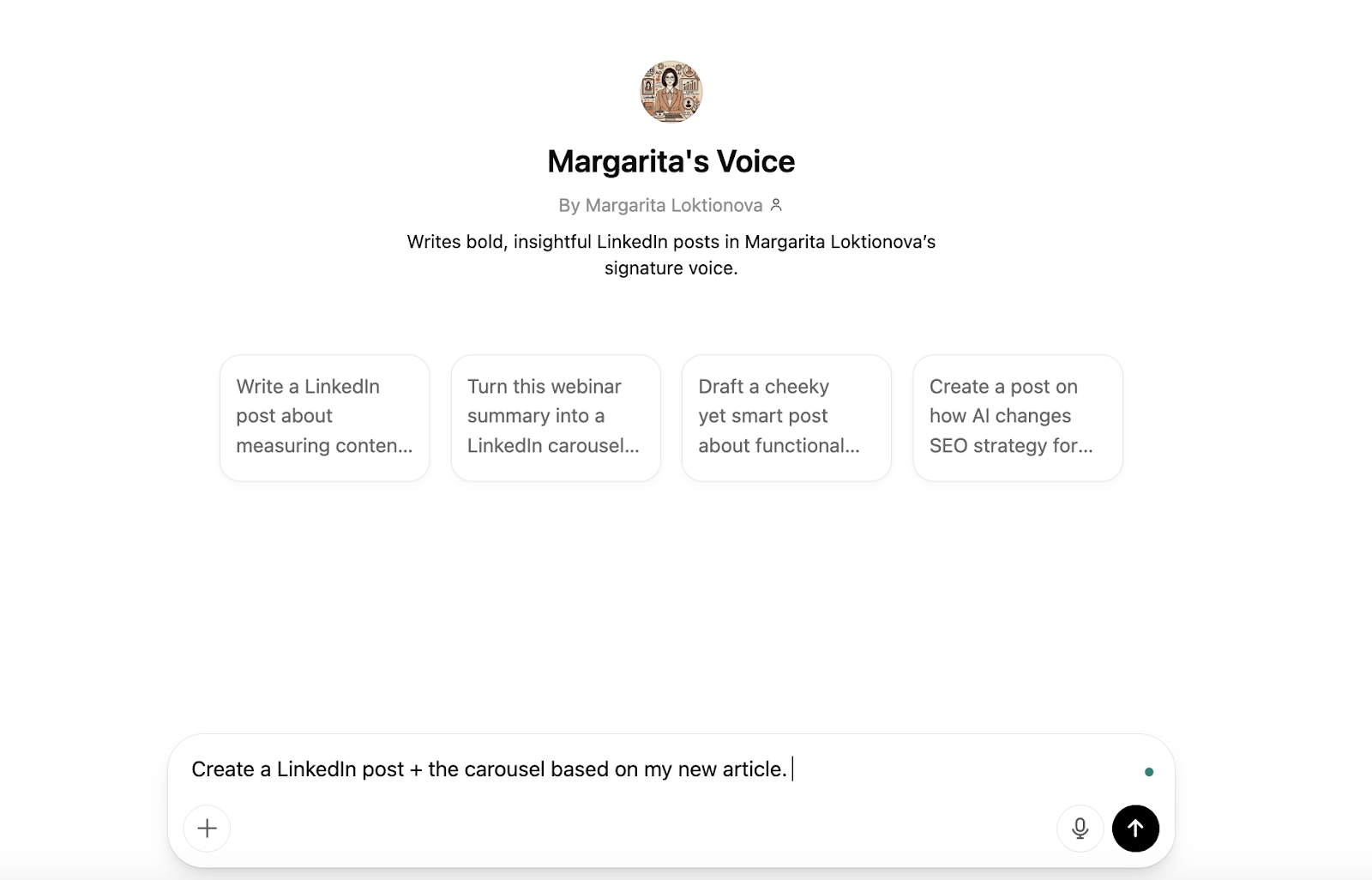 Creating a custom GPT for creating thought leadership content