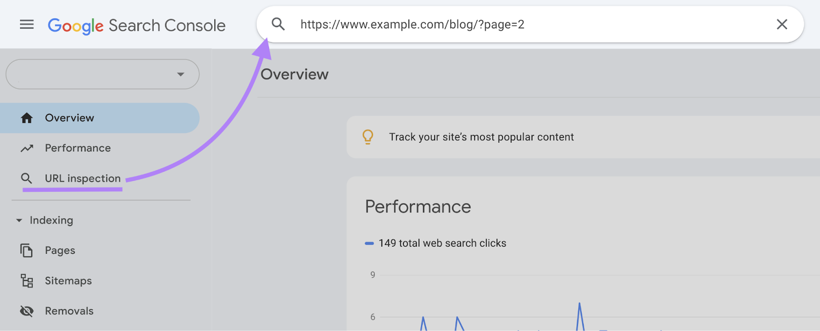URL Inspection tool allows you to enter the paginated page URL to see its index status.
