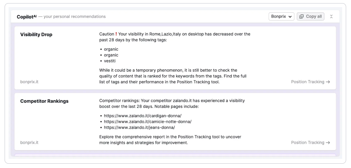 Semrush's Copilot: The best AI SEO strategy tool