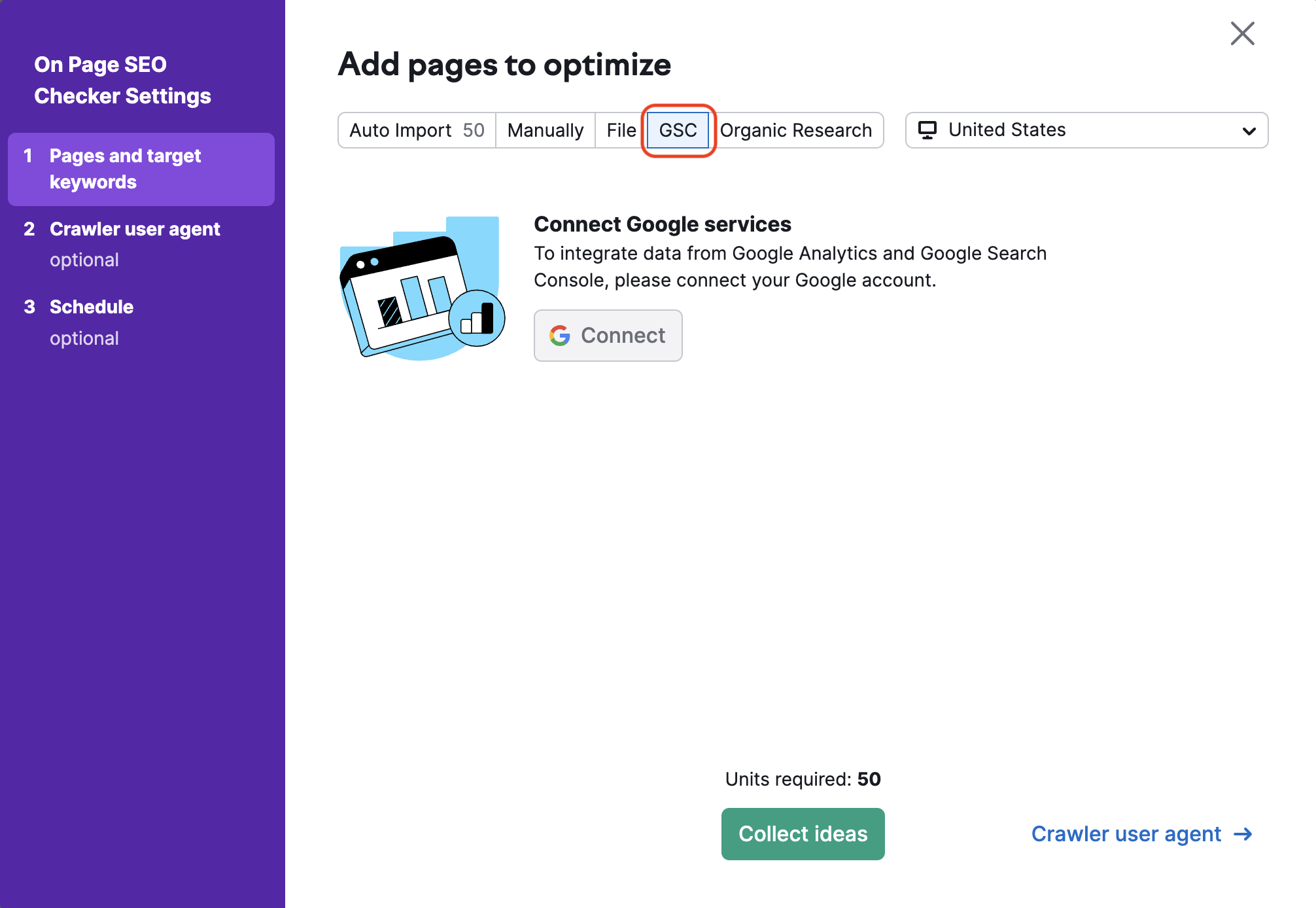 Connecting On Page SEO Checker with Google Accounts image 1