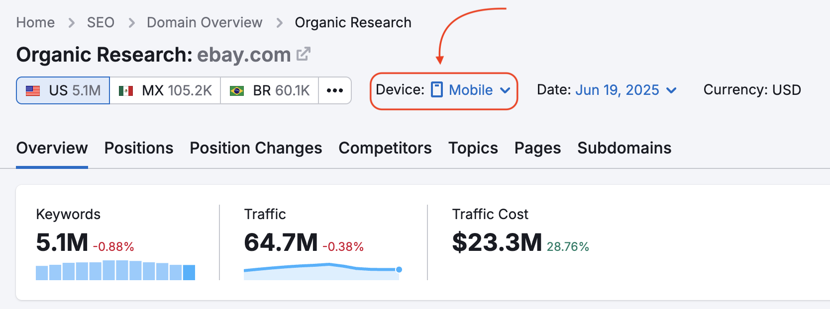 How to Gather Mobile SEO Data on Semrush image 3