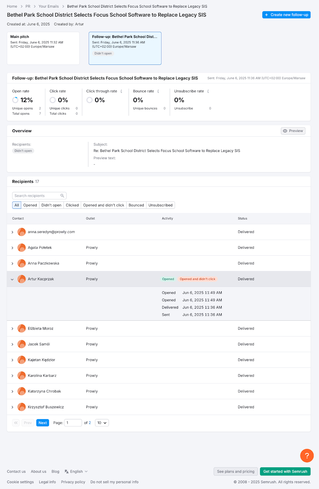 Creating a follow-up image 6